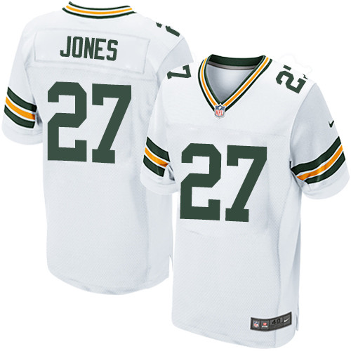 Nike Packers #27 Josh Jones White Men's Stitched NFL Elite Jersey